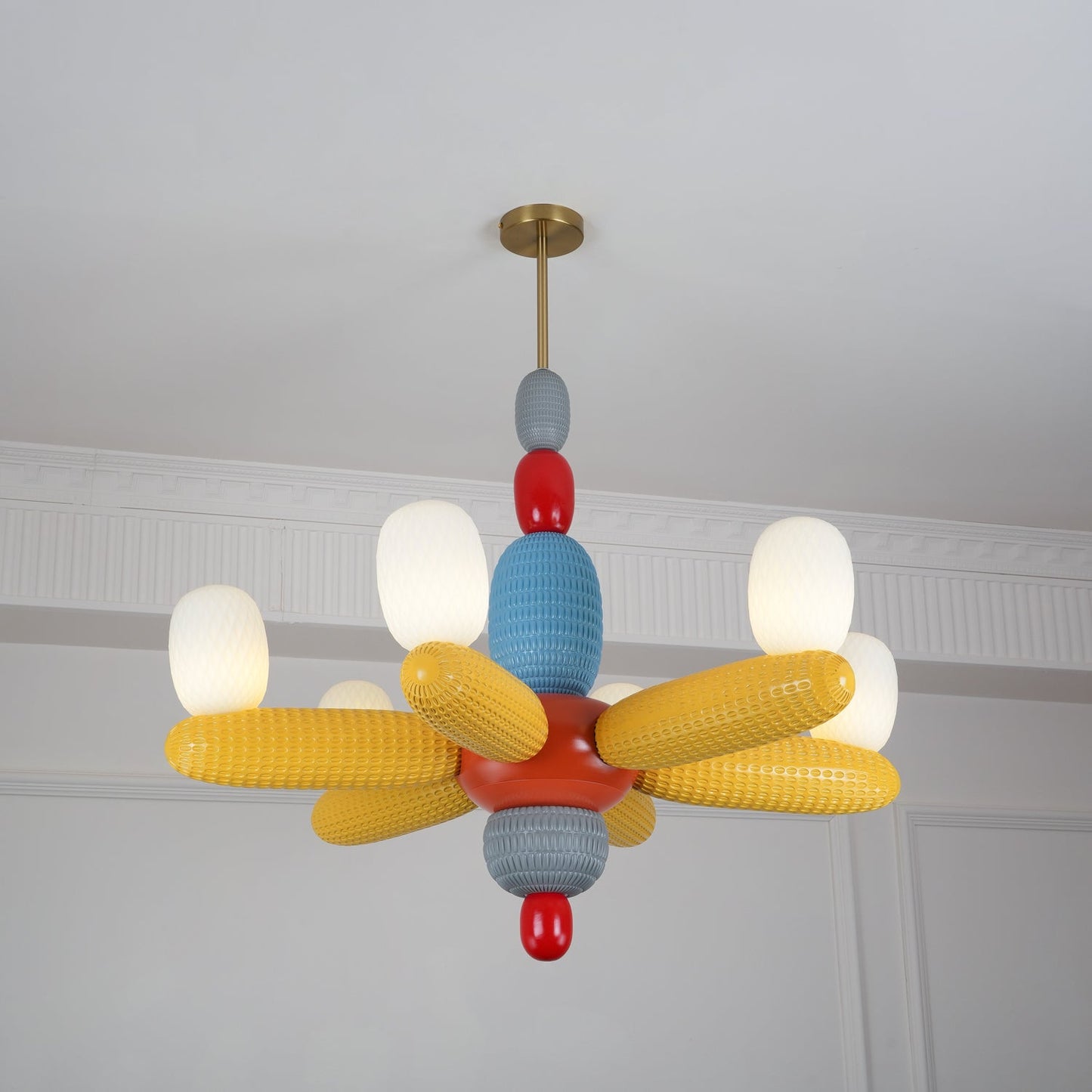 Elegant Balloons Chandelier - Adjustable Height, Colorful LED Lights