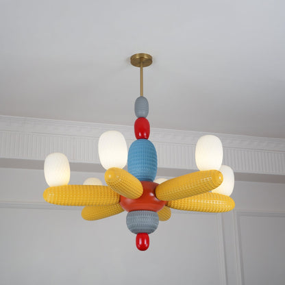 Elegant Balloons Chandelier - Adjustable Height, Colorful LED Lights
