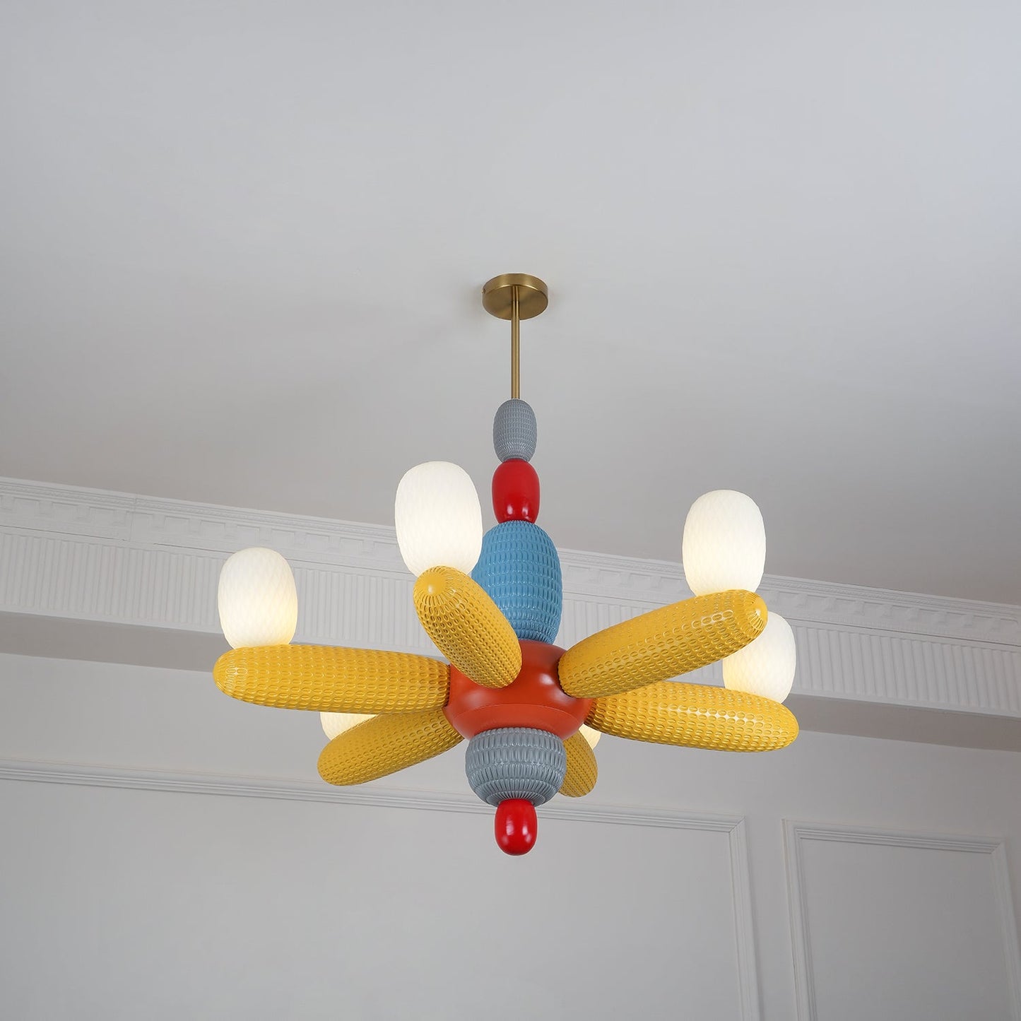Elegant Balloons Chandelier - Adjustable Height, Colorful LED Lights