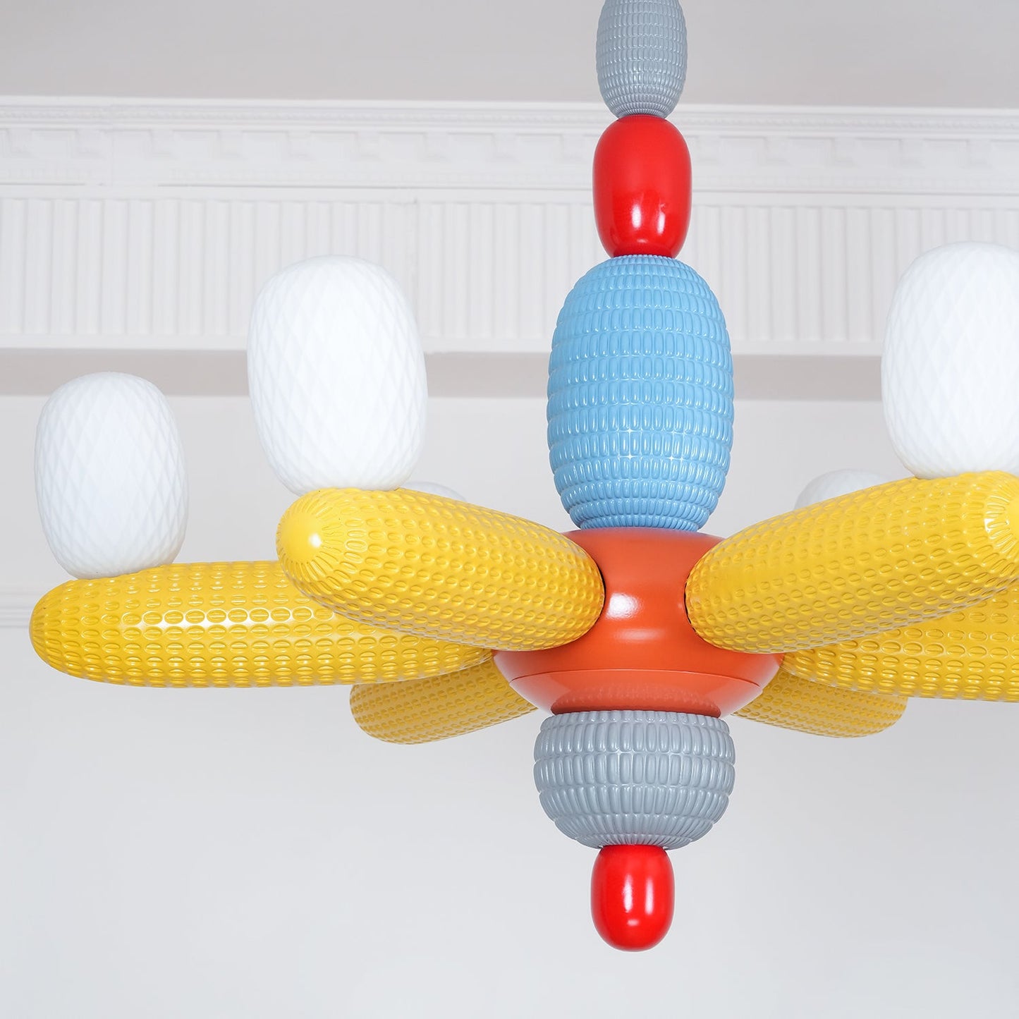 Elegant Balloons Chandelier - Adjustable Height, Colorful LED Lights