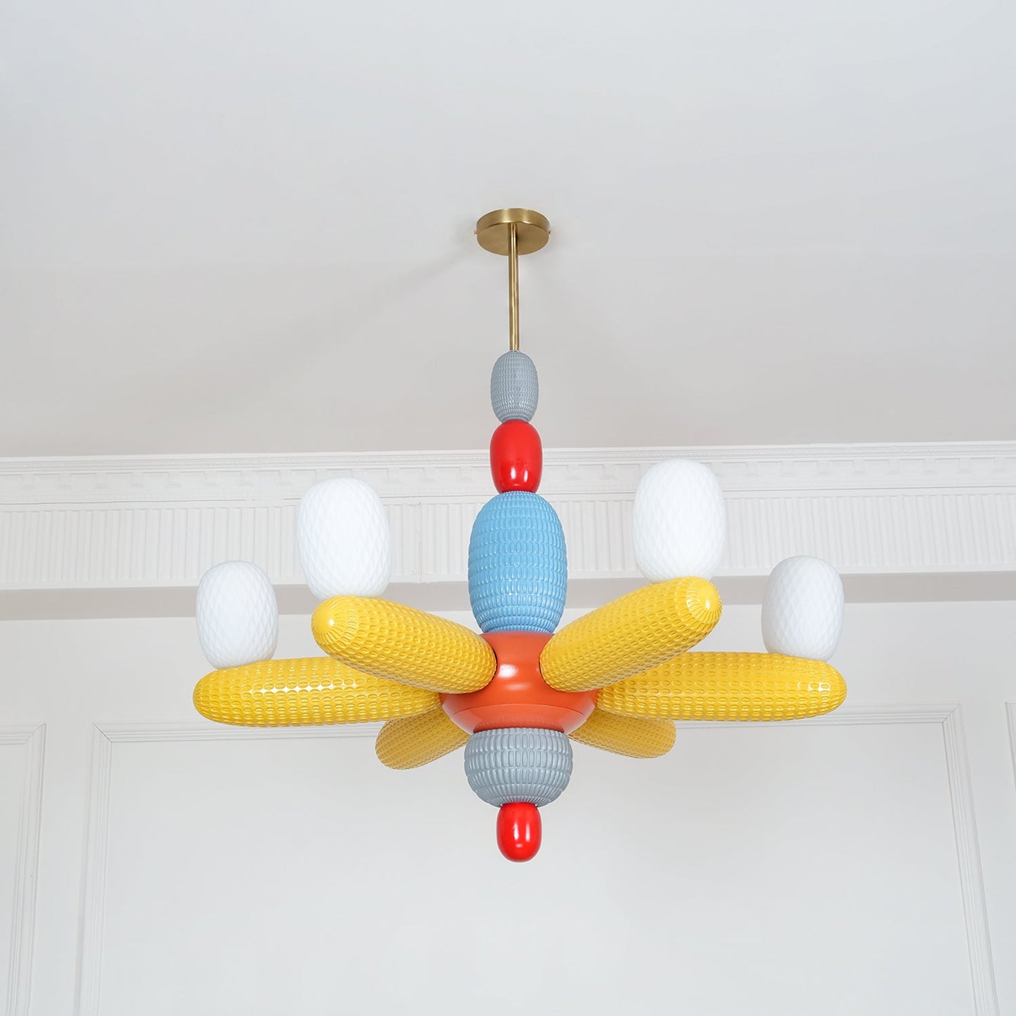 Elegant Balloons Chandelier - Adjustable Height, Colorful LED Lights