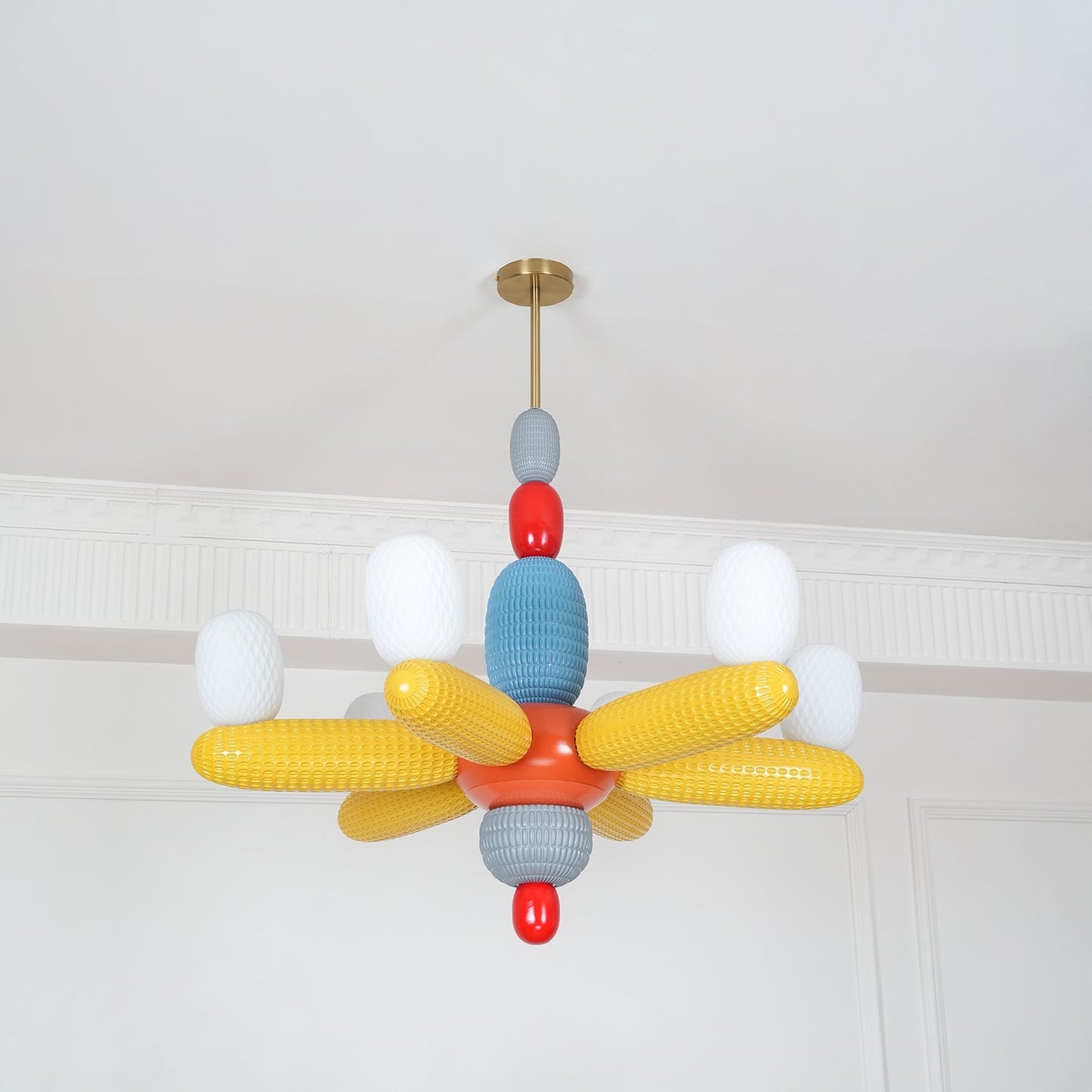 Elegant Balloons Chandelier - Adjustable Height, Colorful LED Lights
