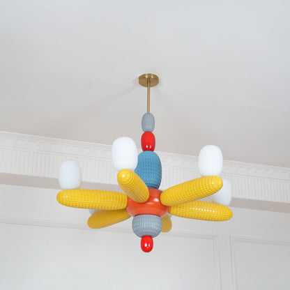 Elegant Balloons Chandelier - Adjustable Height, Colorful LED Lights