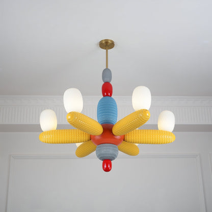 Elegant Balloons Chandelier - Adjustable Height, Colorful LED Lights
