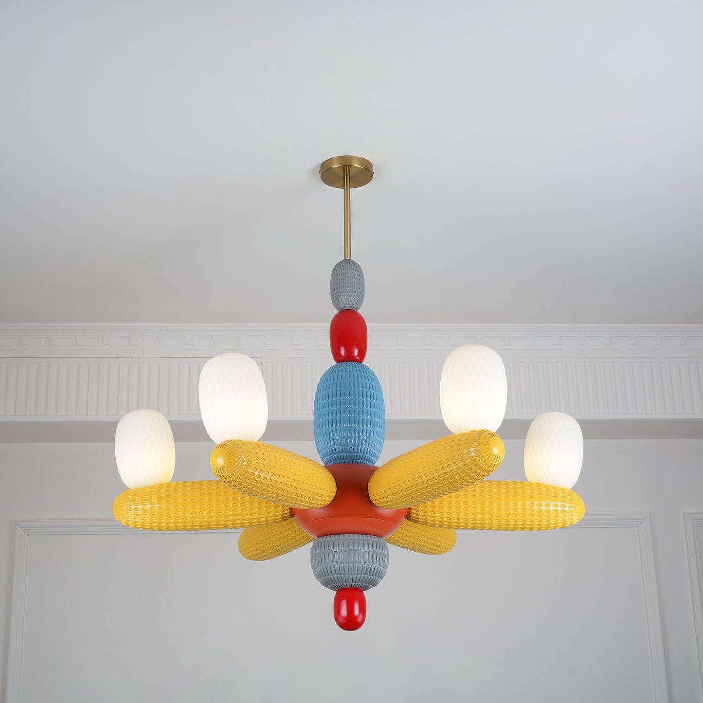 Elegant Balloons Chandelier - Adjustable Height, Colorful LED Lights