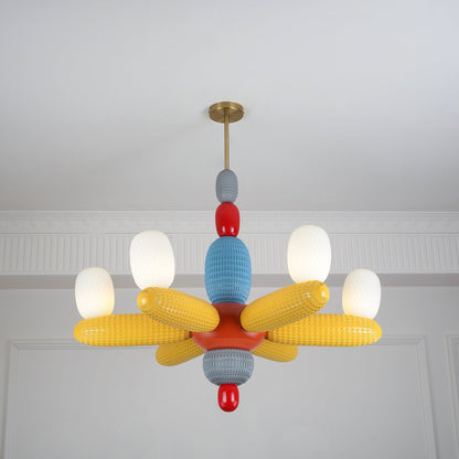 Elegant Balloons Chandelier - Adjustable Height, Colorful LED Lights
