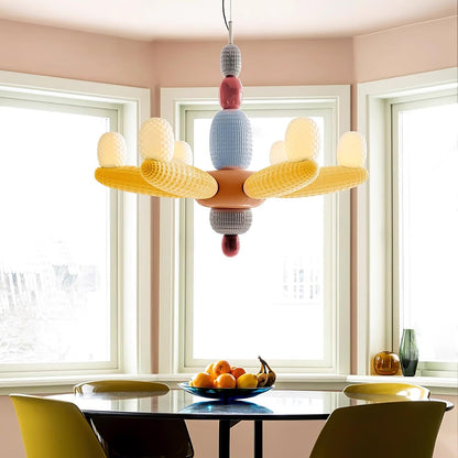 Elegant Balloons Chandelier - Adjustable Height, Colorful LED Lights