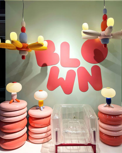 Elegant Balloons Chandelier - Adjustable Height, Colorful LED Lights