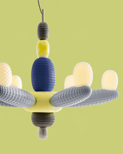 Elegant Balloons Chandelier - Adjustable Height, Colorful LED Lights