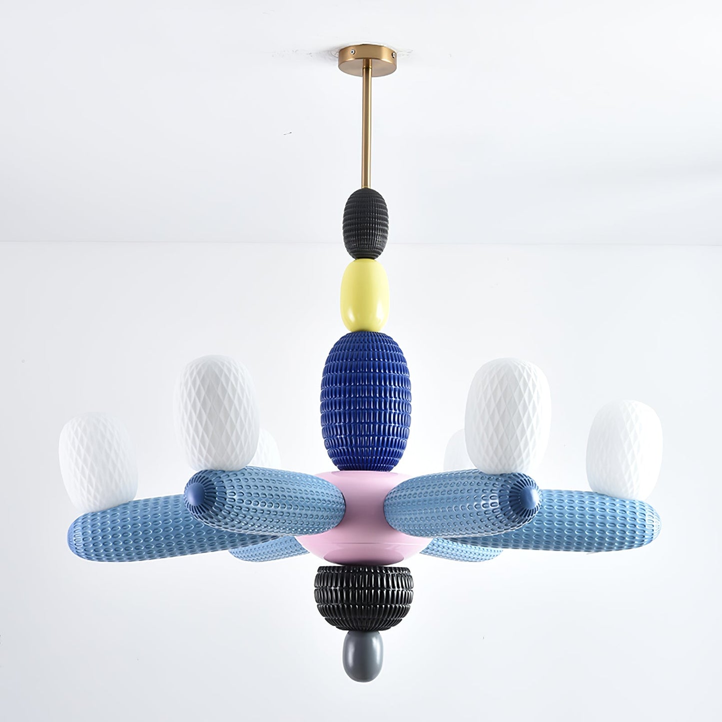Elegant Balloons Chandelier - Adjustable Height, Colorful LED Lights