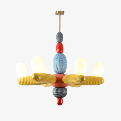 Elegant Balloons Chandelier - Adjustable Height, Colorful LED Lights