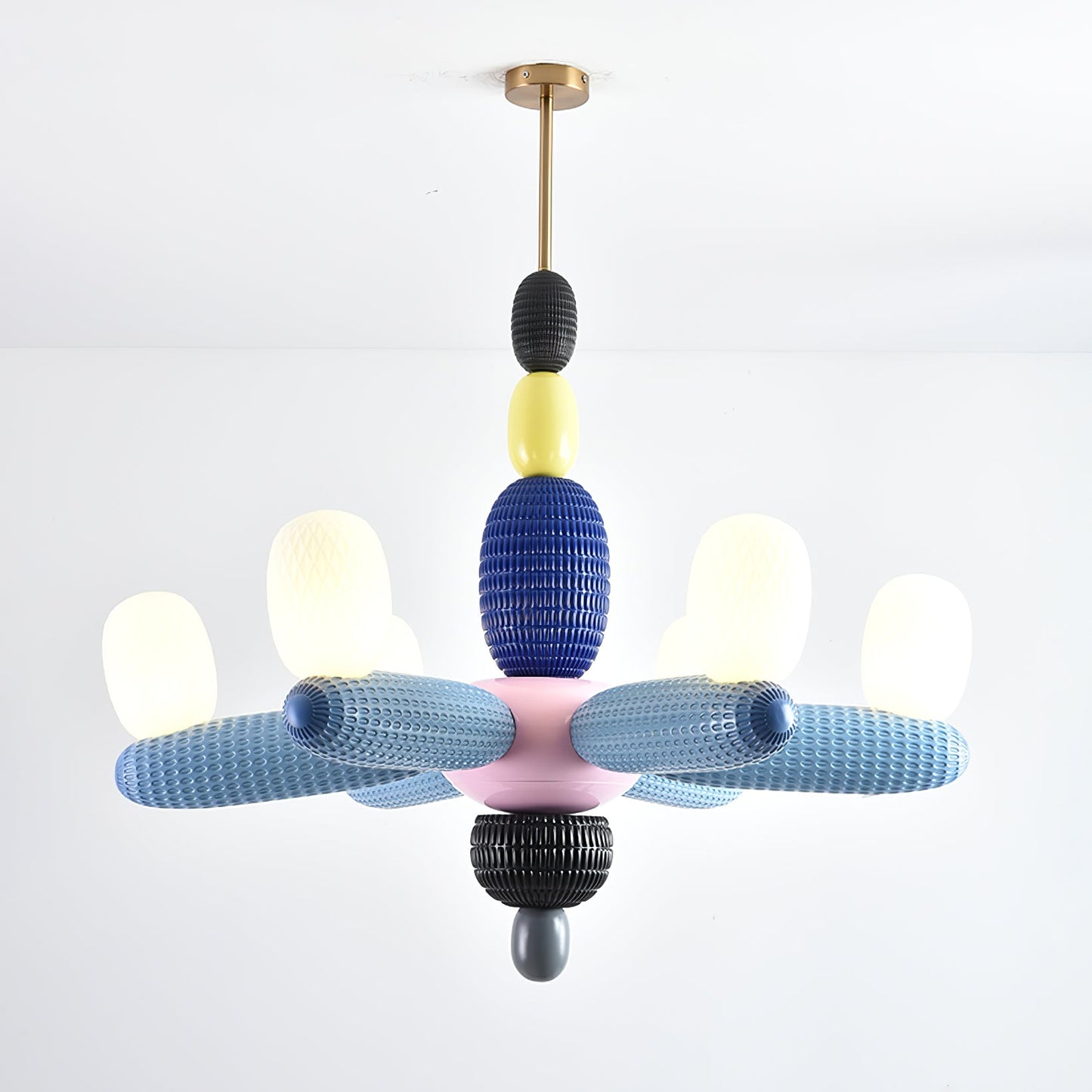Elegant Balloons Chandelier - Adjustable Height, Colorful LED Lights