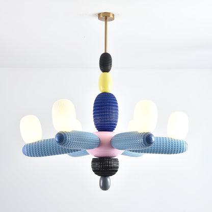 Elegant Balloons Chandelier - Adjustable Height, Colorful LED Lights