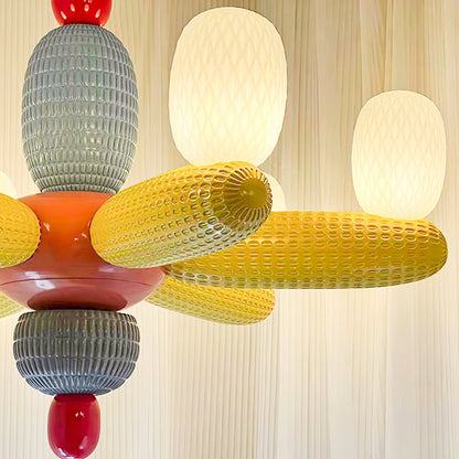 Elegant Balloons Chandelier - Adjustable Height, Colorful LED Lights