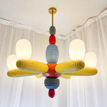 Elegant Balloons Chandelier - Adjustable Height, Colorful LED Lights