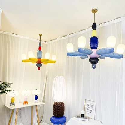 Elegant Balloons Chandelier - Adjustable Height, Colorful LED Lights