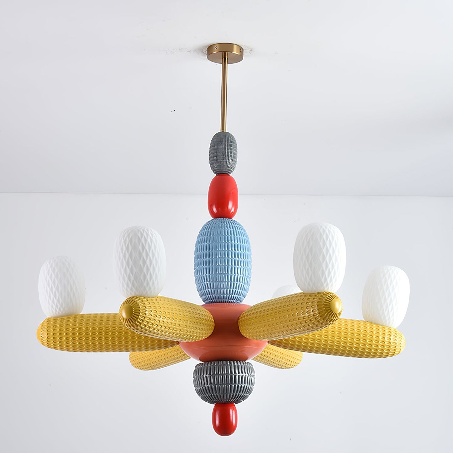 Elegant Balloons Chandelier - Adjustable Height, Colorful LED Lights