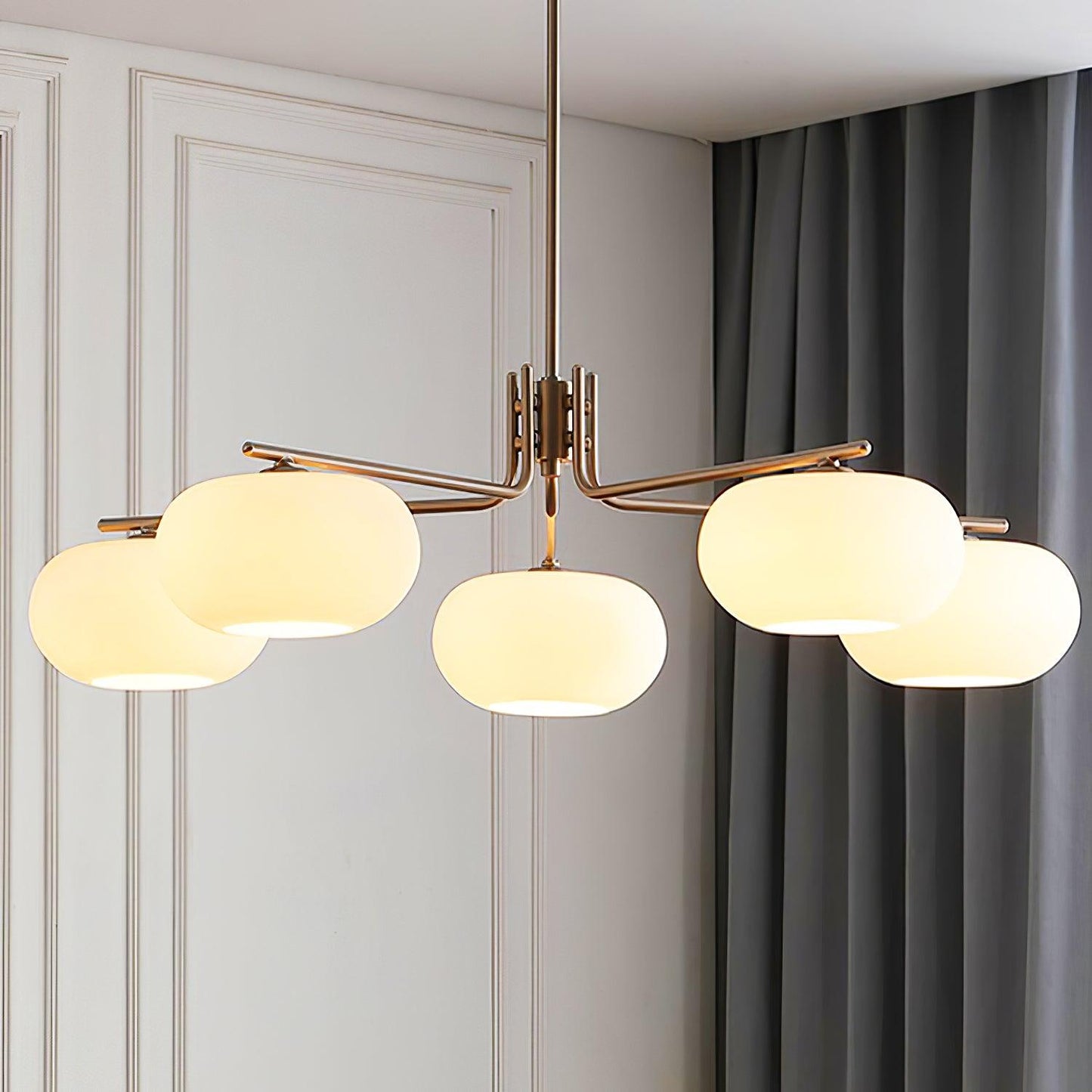 Elegant Crystal Barndon Chandelier with Adjustable Height & Dimmable L