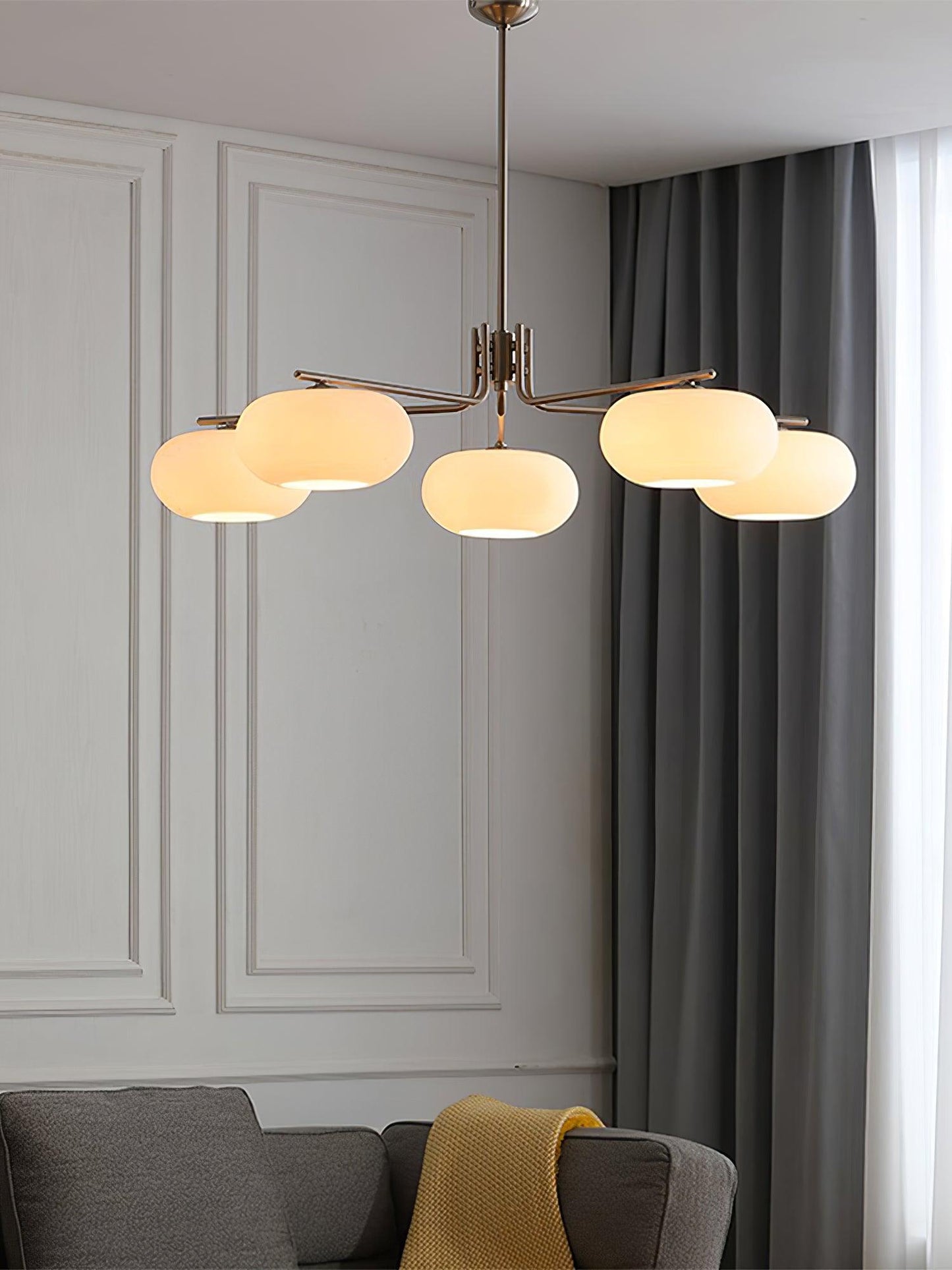 Elegant Crystal Barndon Chandelier with Adjustable Height & Dimmable L