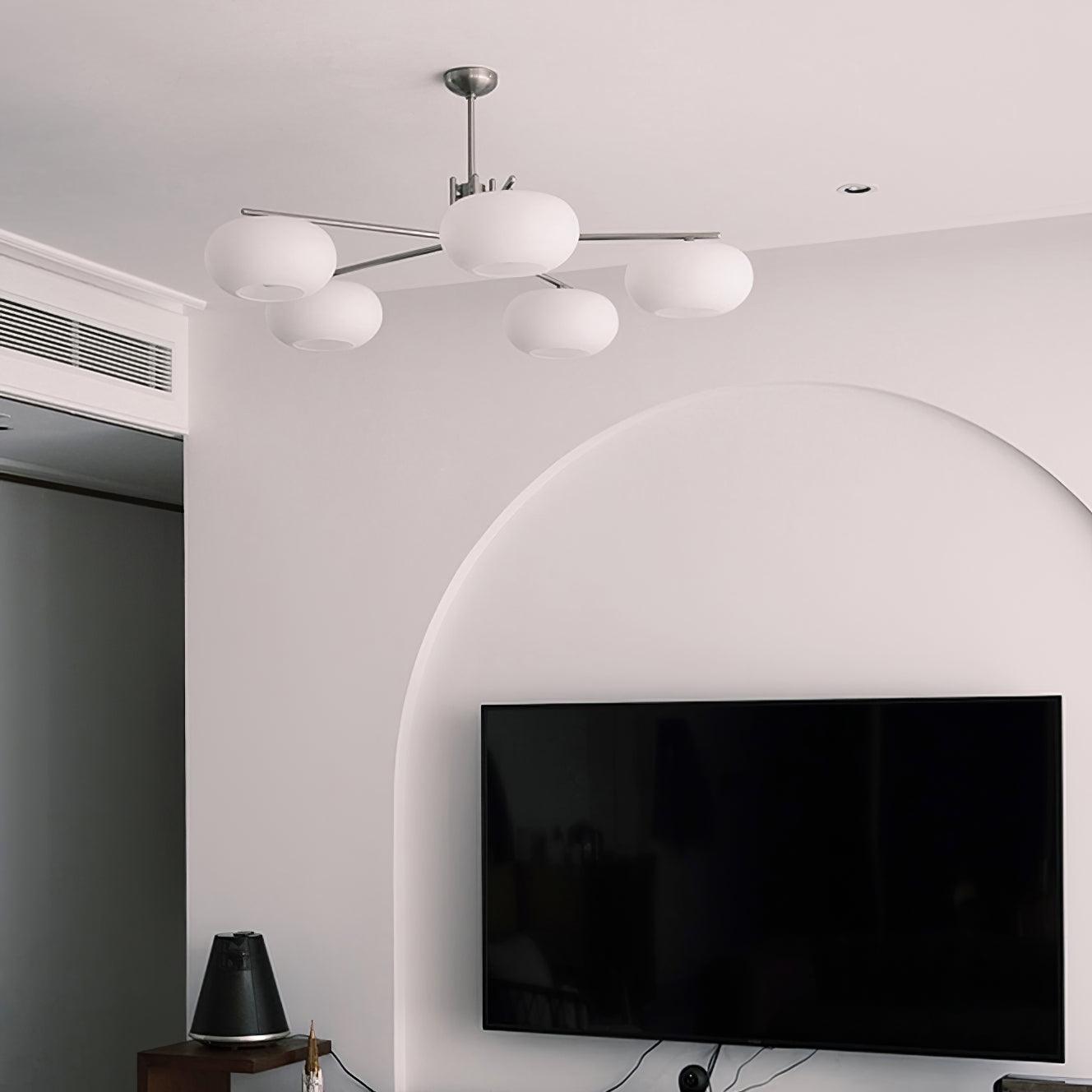 Elegant Crystal Barndon Chandelier with Adjustable Height & Dimmable L