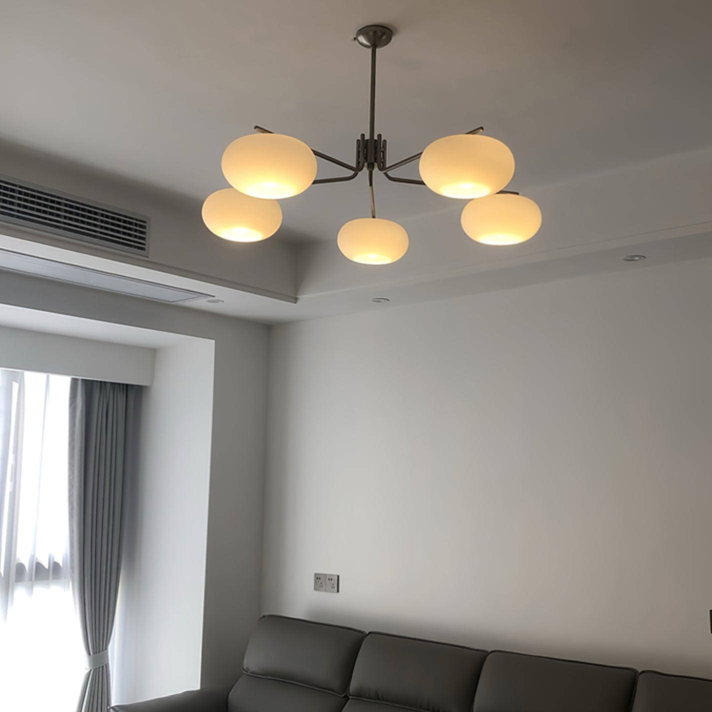 Elegant Crystal Barndon Chandelier with Adjustable Height & Dimmable L