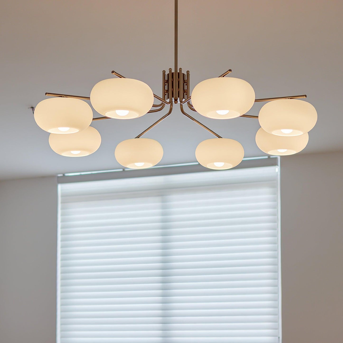 Elegant Crystal Barndon Chandelier with Adjustable Height & Dimmable L
