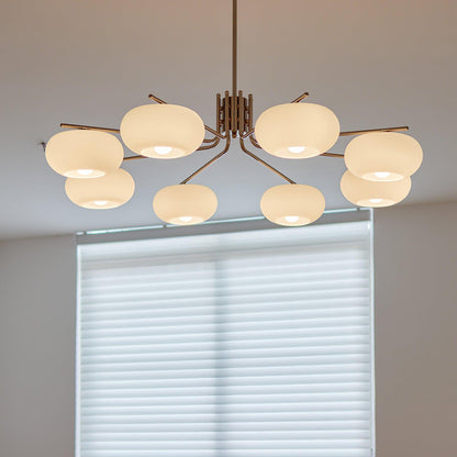 Elegant Crystal Barndon Chandelier with Adjustable Height & Dimmable L