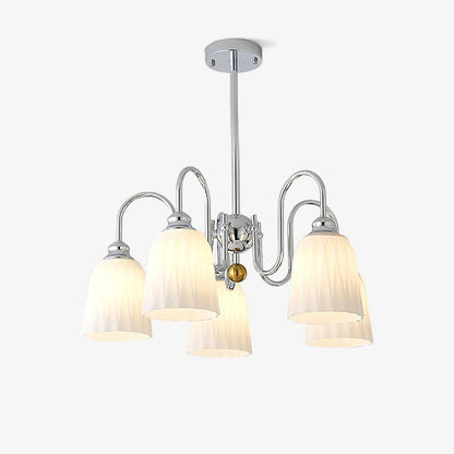 Bauhaus Pleated Chandelier - Elegant Design with Adjustable Height & L