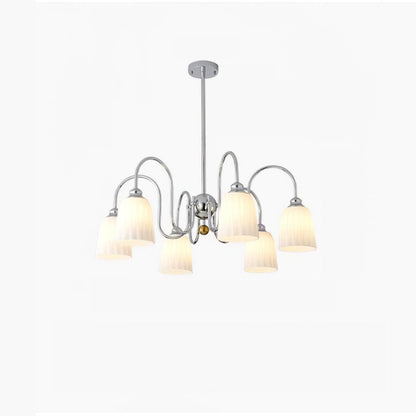 Bauhaus Pleated Chandelier - Elegant Design with Adjustable Height & L