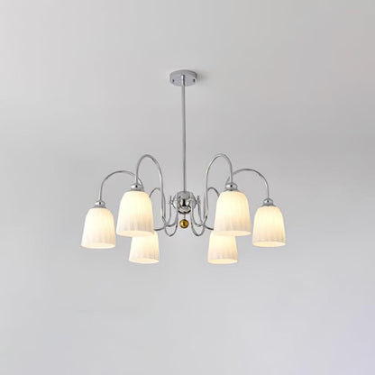 Bauhaus Pleated Chandelier - Elegant Design with Adjustable Height & L