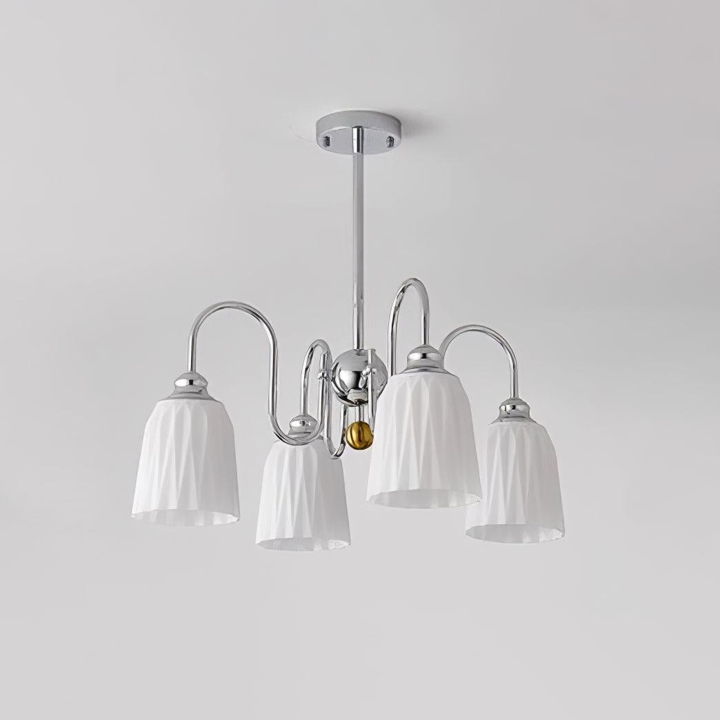 Bauhaus Pleated Chandelier - Elegant Design with Adjustable Height & L