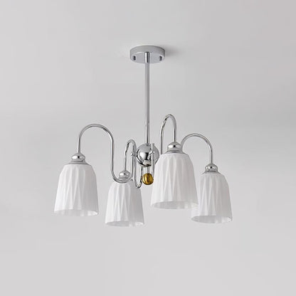 Bauhaus Pleated Chandelier - Elegant Design with Adjustable Height & L