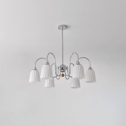 Bauhaus Pleated Chandelier - Elegant Design with Adjustable Height & L