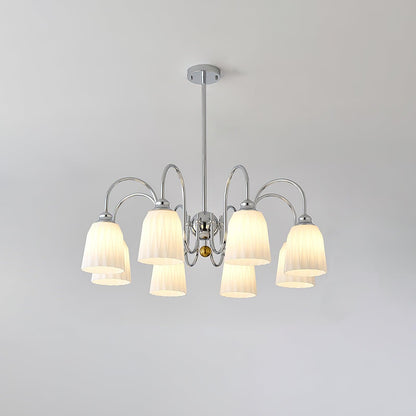 Bauhaus Pleated Chandelier - Elegant Design with Adjustable Height & L