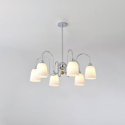 Bauhaus Pleated Chandelier - Elegant Design with Adjustable Height & L