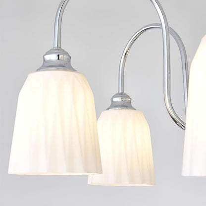 Bauhaus Pleated Chandelier - Elegant Design with Adjustable Height & L