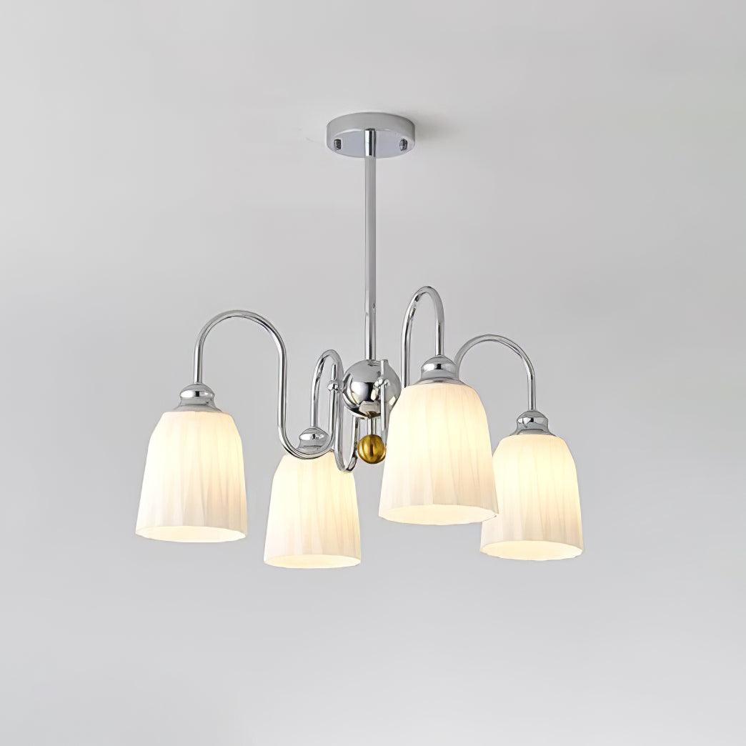 Bauhaus Pleated Chandelier - Elegant Design with Adjustable Height & L
