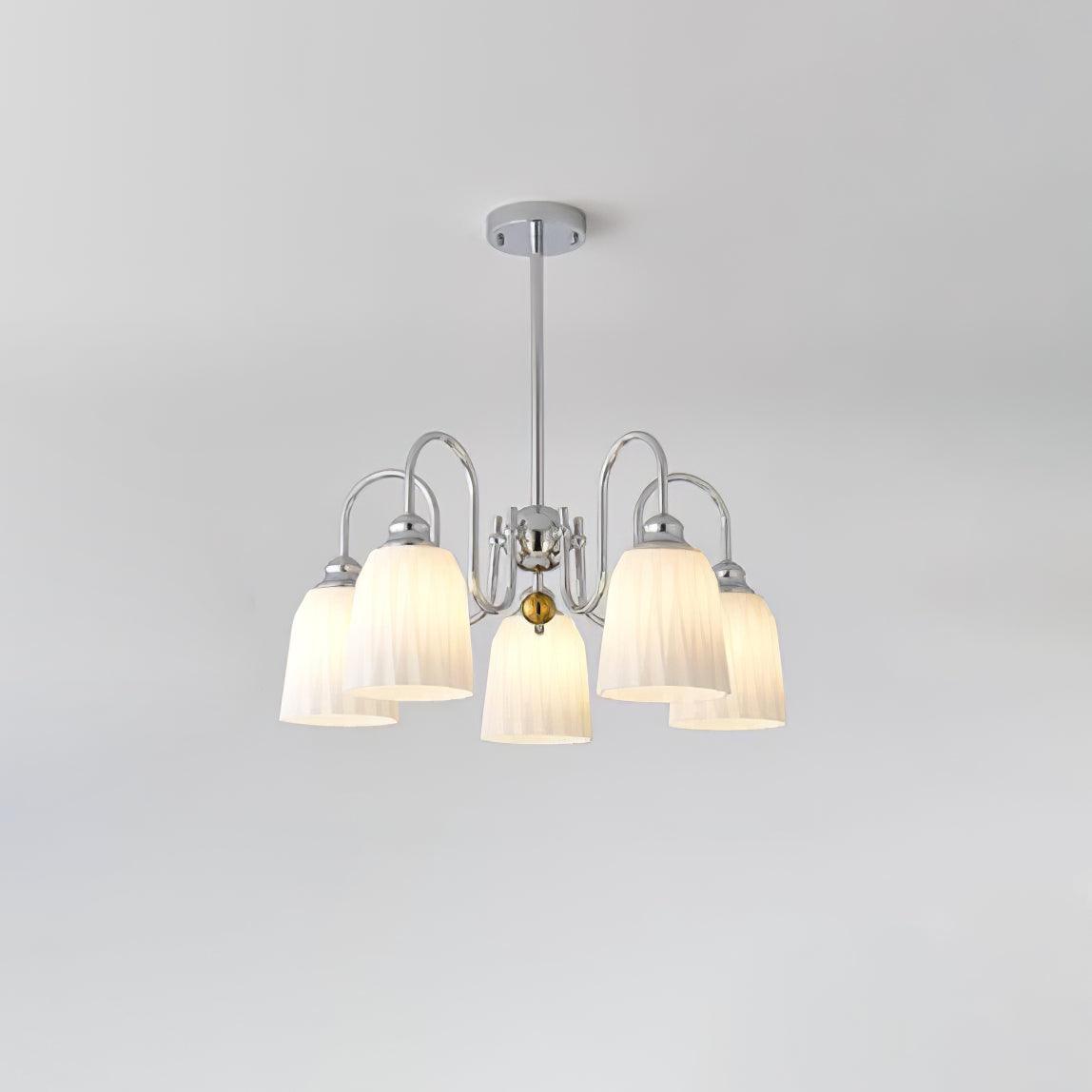 Bauhaus Pleated Chandelier - Elegant Design with Adjustable Height & L