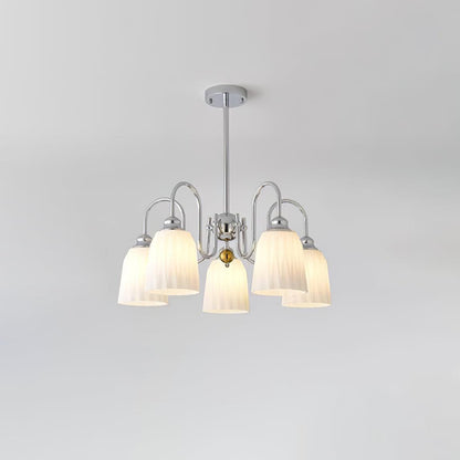 Bauhaus Pleated Chandelier - Elegant Design with Adjustable Height & L