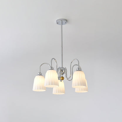Bauhaus Pleated Chandelier - Elegant Design with Adjustable Height & L