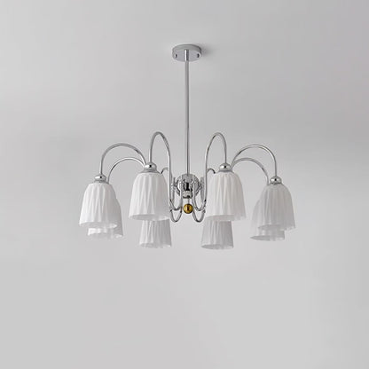 Bauhaus Pleated Chandelier - Elegant Design with Adjustable Height & L