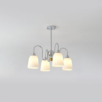 Bauhaus Pleated Chandelier - Elegant Design with Adjustable Height & L