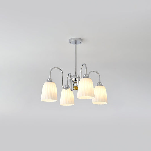 Bauhaus Pleated Chandelier - Elegant Design with Adjustable Height & L