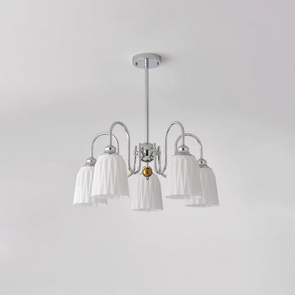 Bauhaus Pleated Chandelier - Elegant Design with Adjustable Height & L