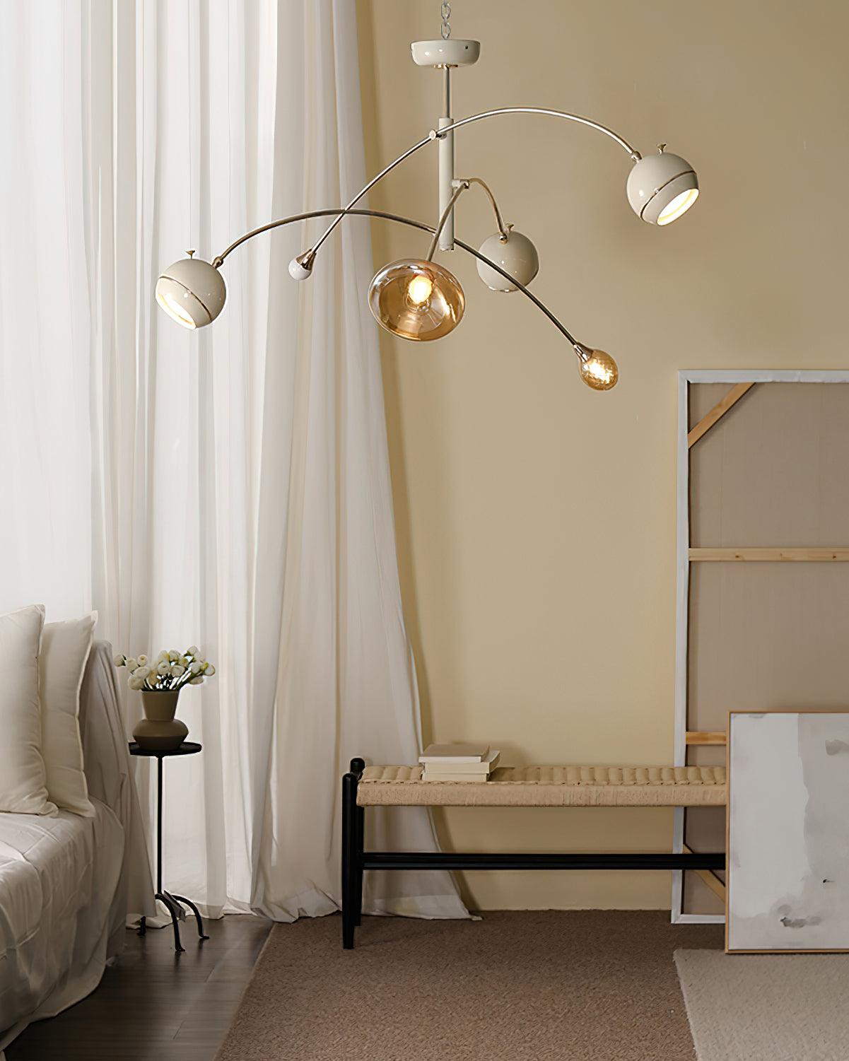 Elegant Beanie Chandelier - Adjustable Height, Energy-Efficient LED