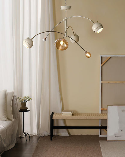 Elegant Beanie Chandelier - Adjustable Height, Energy-Efficient LED