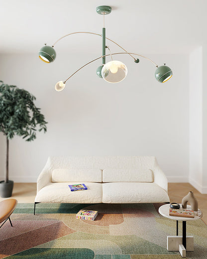 Elegant Beanie Chandelier - Adjustable Height, Energy-Efficient LED