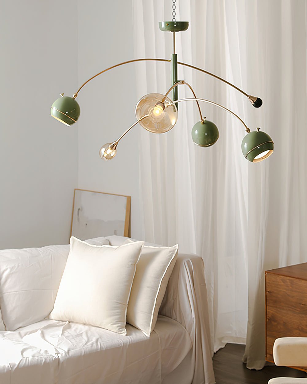 Elegant Beanie Chandelier - Adjustable Height, Energy-Efficient LED