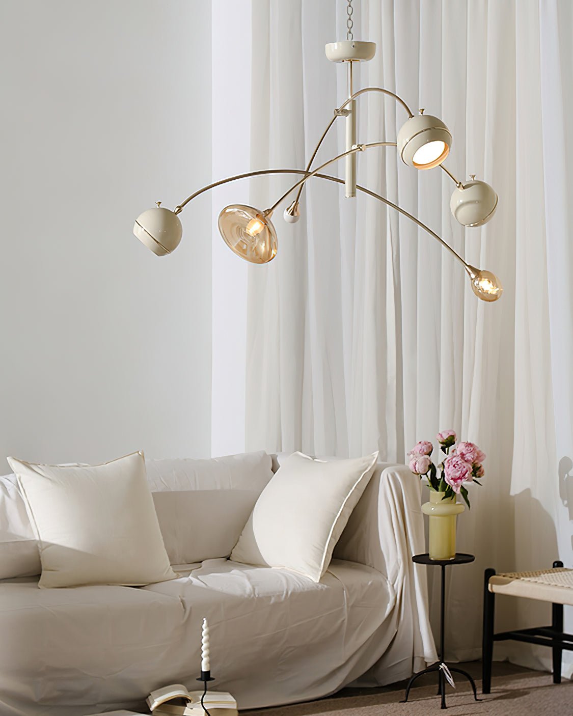 Elegant Beanie Chandelier - Adjustable Height, Energy-Efficient LED