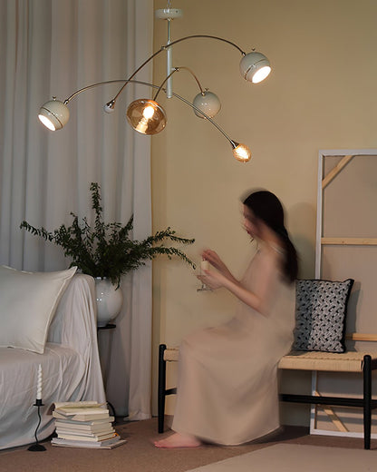 Elegant Beanie Chandelier - Adjustable Height, Energy-Efficient LED